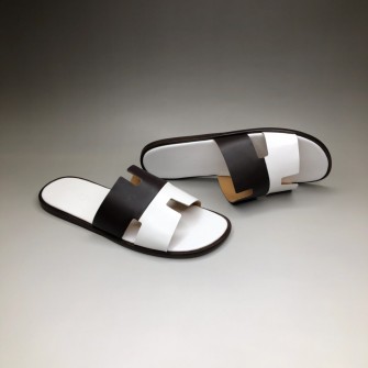 HERMES 에르메스 이즈미르 슬리퍼 H형 디테일 디자인 Izmir sandal 화이트 브라운