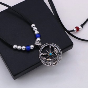 GORO’S 고로스 925실버 독수리원반 깃털 펜던트(목걸이) #2510211745