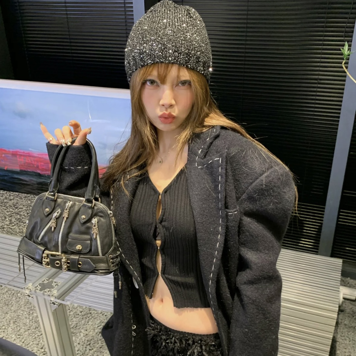 CHROME HEARTS 크롬하츠 Modean Mini JJ Dean belt bag 덴벨트백 26cm #K657 (925실버)