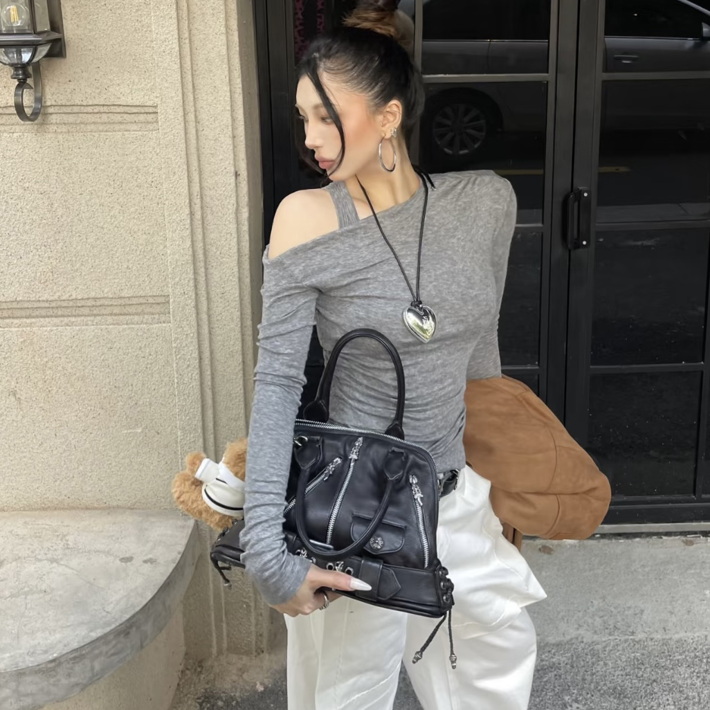 CHROME HEARTS 크롬하츠 Modean Mini JJ Dean belt bag 덴벨트백 32cm #K657 (925실버)