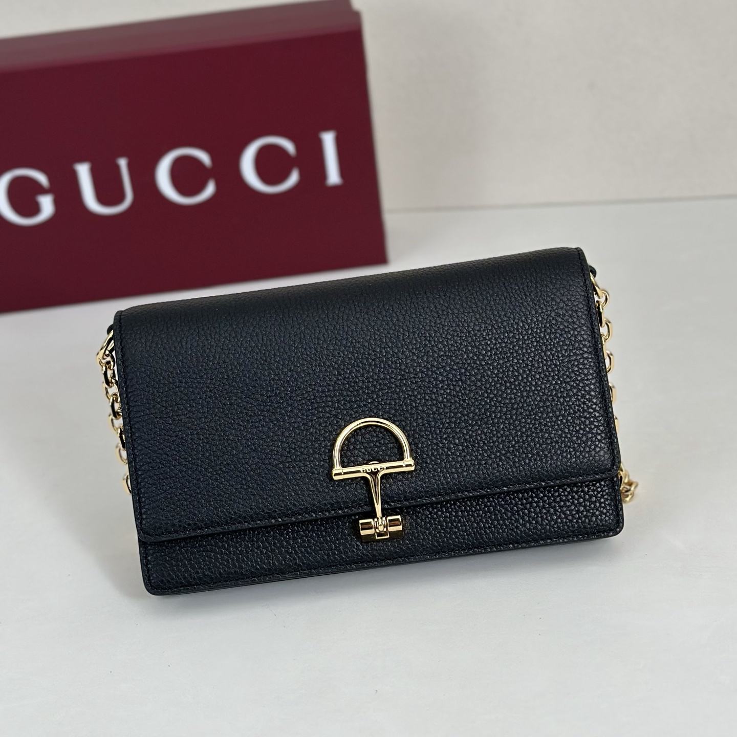 GUCCI 구찌 소프트빗 컨티넨탈 월렛 체인 장지갑 #855654