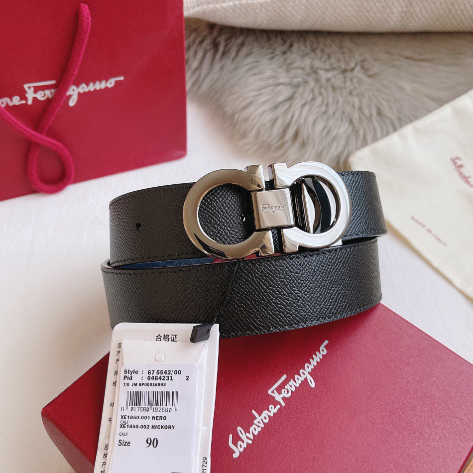 FERRAGAMO 페레가모 더블 간치니 리버서블 벨트 679710