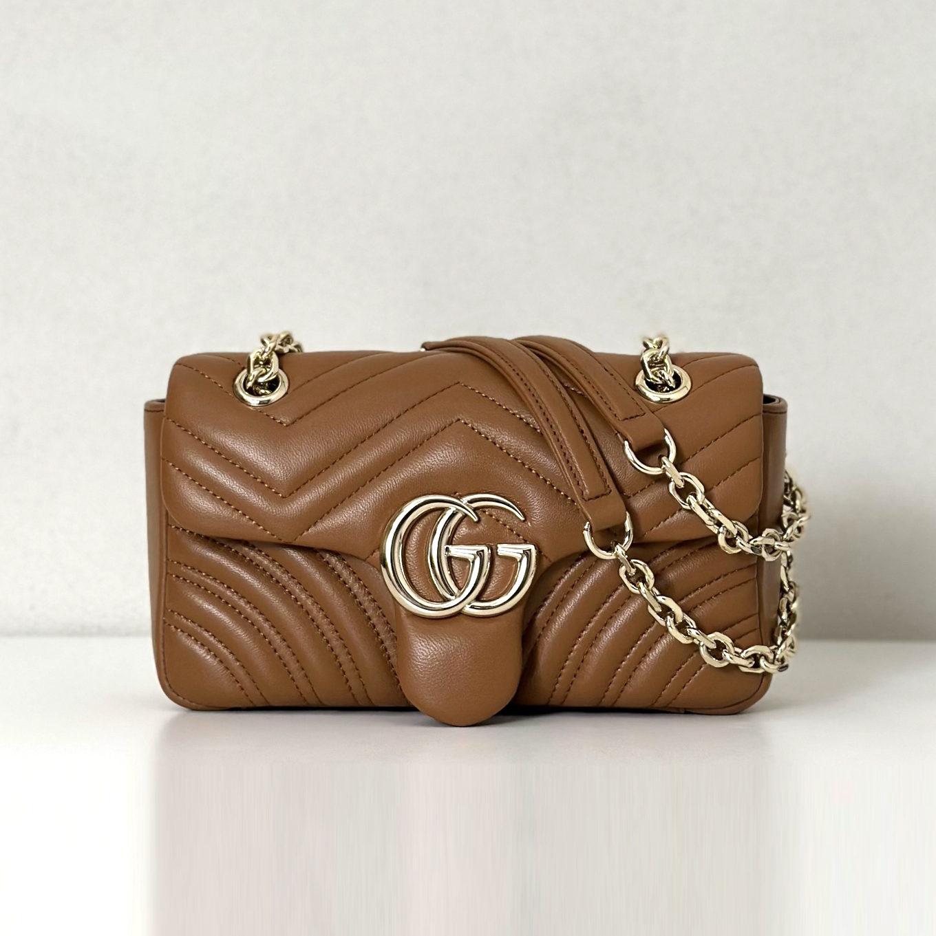 GUCCI 구찌 GG 마몽 마틀라세 쉐브론 스몰 숄더백 (14칼러) #837280