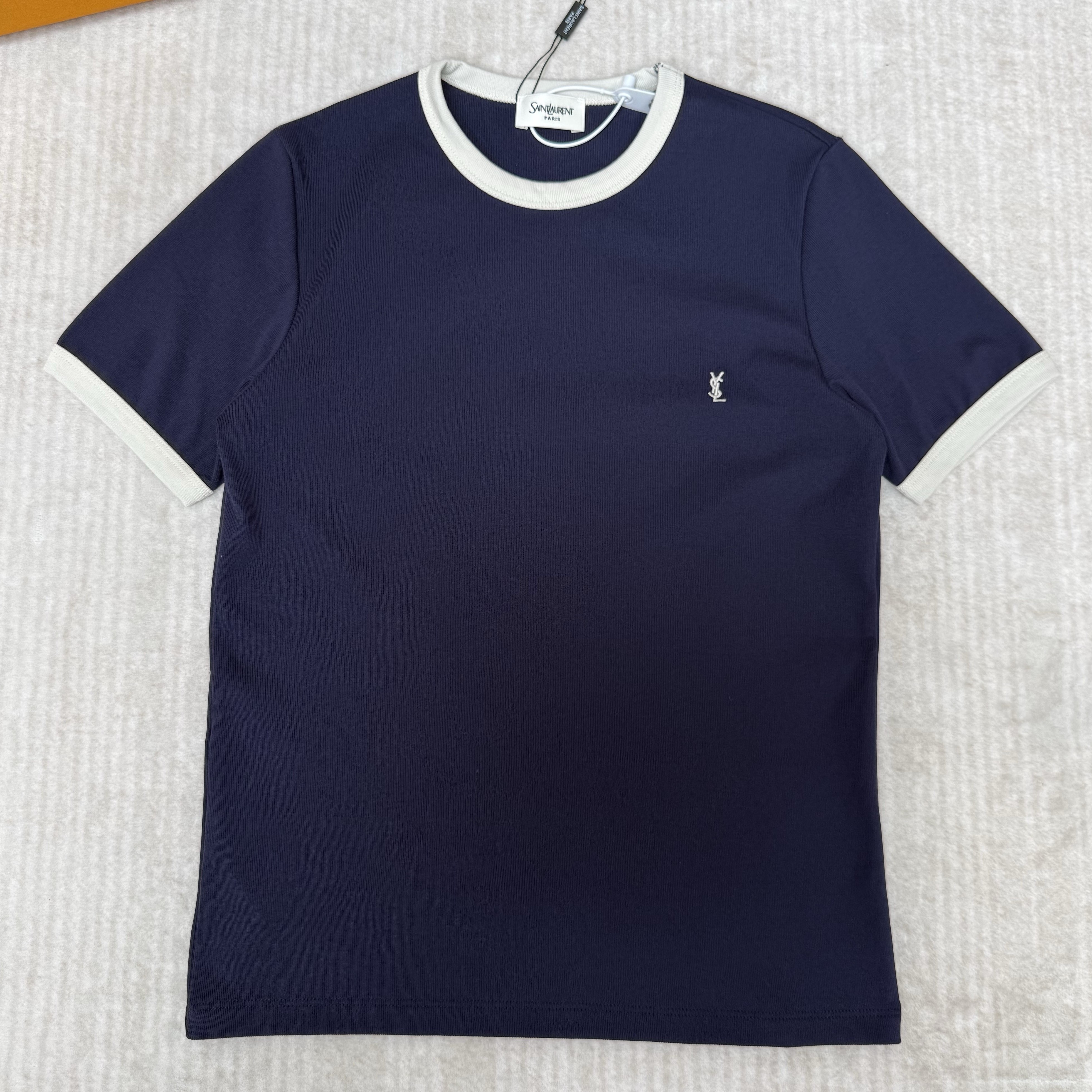SAINT LAURENT 생로랑 카산드라 리브 코튼 저지 티셔츠 #16526527