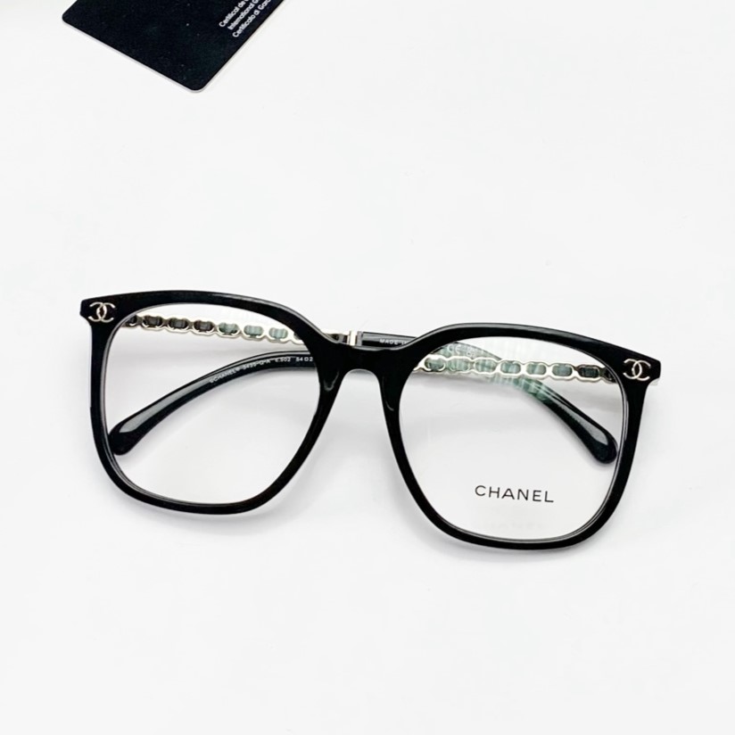 CHANEL 샤넬 블랙 체인 장식 안경 #1718664