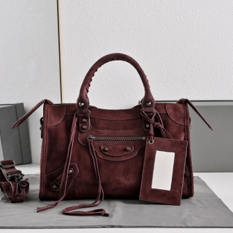 BALENCIAGA 발렌시아가 Lecity르시티 스웨이드 노루가죽 S 핸드백 (4칼러) 700941