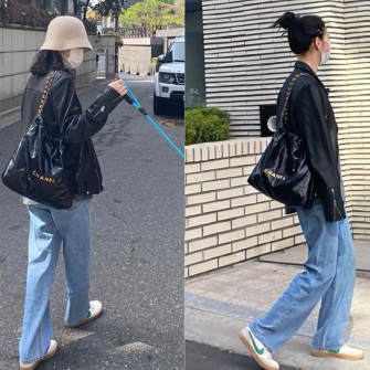 CHANEL 샤넬 투투백 22백 스몰 카프스킨 김고은백 AS3260